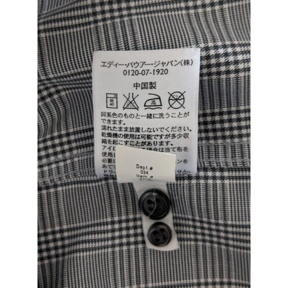 Eddie Bauer Men's Shirt Gray Tall Wrinkle Resistant Button Down Plaid Cotton L - Picture 10 of 10